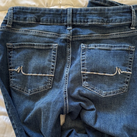 Classic Dark Blue Straight Leg Women's Jeans - Picture 2 of 4